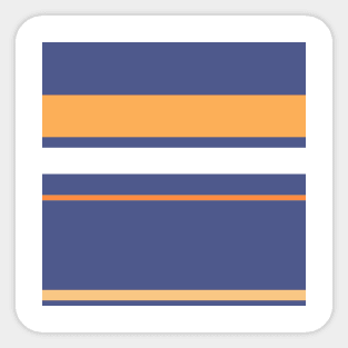 An incredible variety of Purple Navy, White, Topaz, Rajah and Royal Orange stripes. Sticker